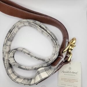 Hearth & Hand with Magnolia Gray Plaid Dog Leash Brand New with Tag Target Brand